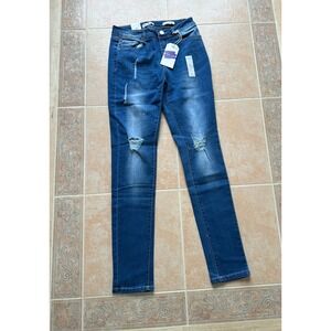 Blue Jam  High rise Skinny  distressed jeans Women's‎ Size 5 -New!